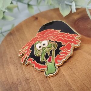 Red and Black Reptile Enamel Pin